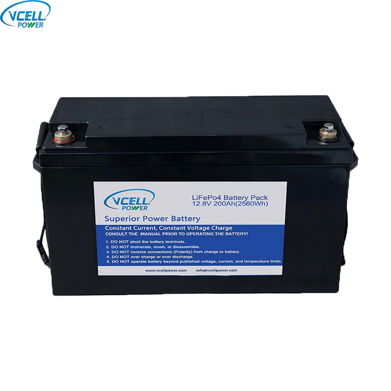 12,8 V, 12 V, 200 Ah, zyklenfester LiFePO4-Akku