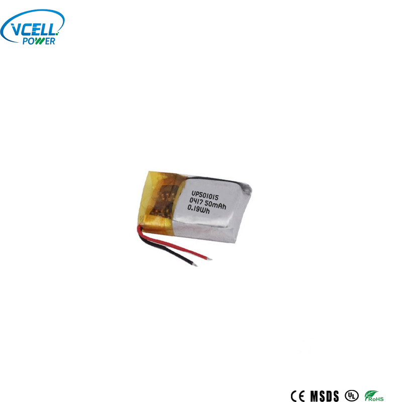 3,7 V 501015 50 mAh Mini-Lithium-Polymer-Akku