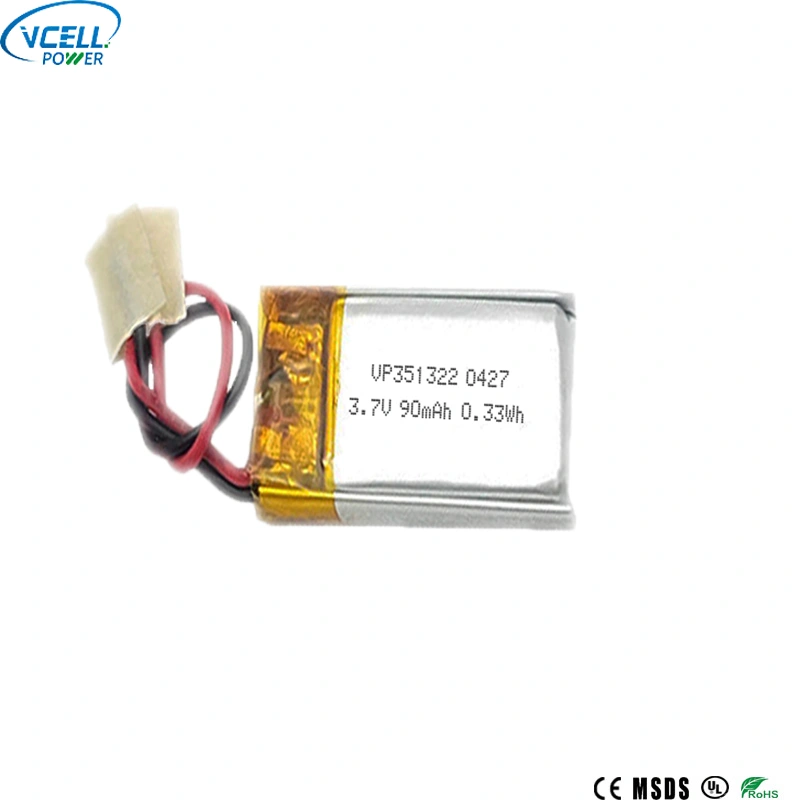 351322 3,7 V 90 mAh wiederaufladbarer LiPO-Akku