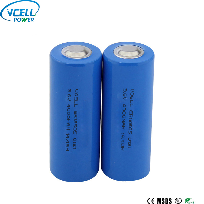 ER18505 3,6 V 4000 mAh primärer Li-SOCL2-Akku